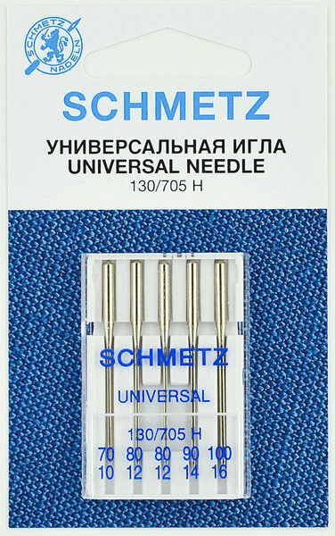 Иглы Schmetz универсальные (70x1, 80x2, 90x1, 100х1), 5 шт в Нелидово